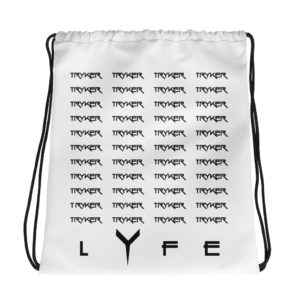 Tryker Lyfe Scroll Drawstring Bag (White)