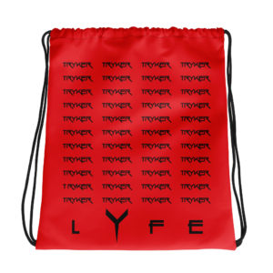 Tryker Lyfe Scroll Drawstring Bag (Red)
